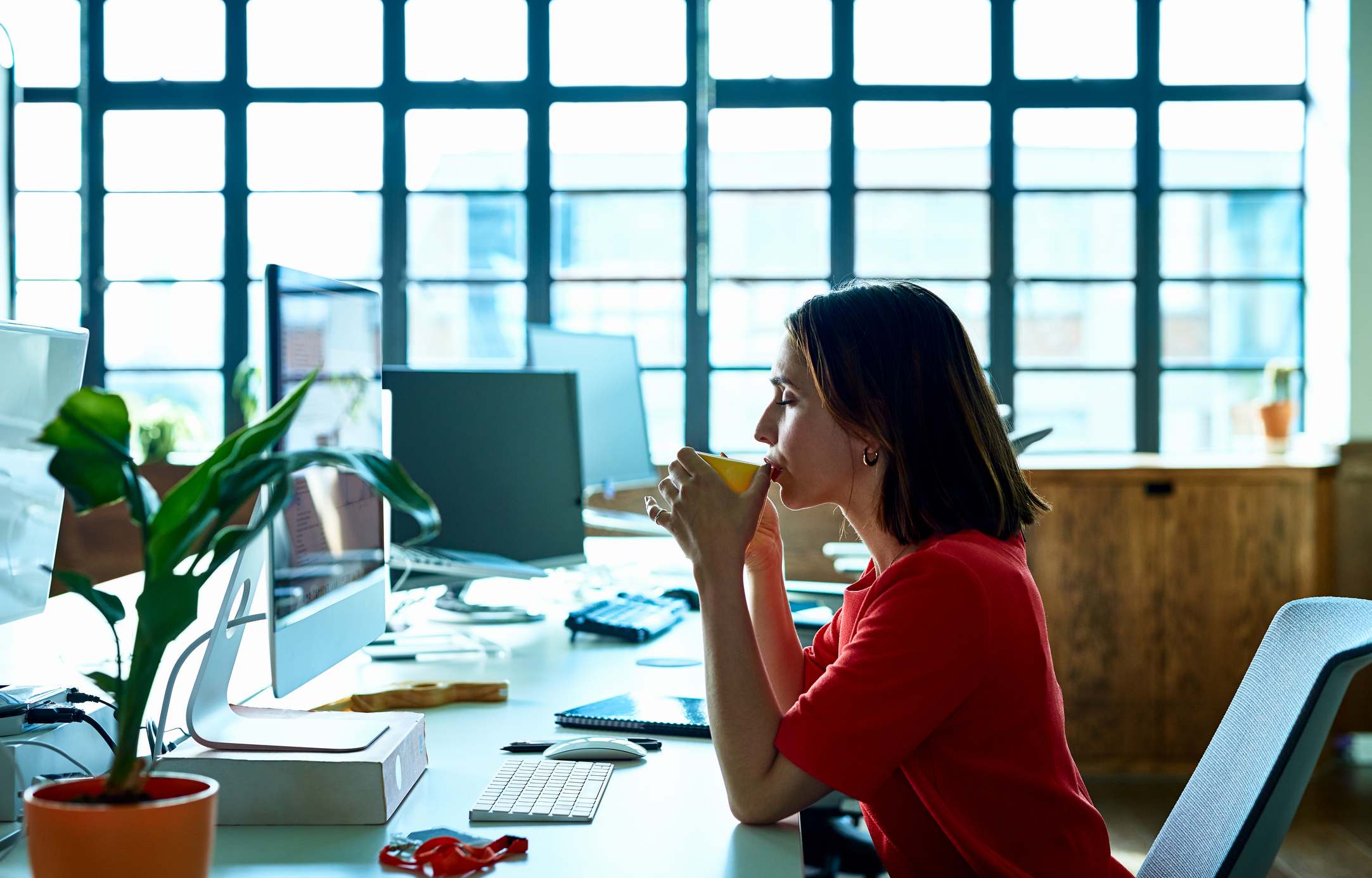 Young-woman-taking-coffee